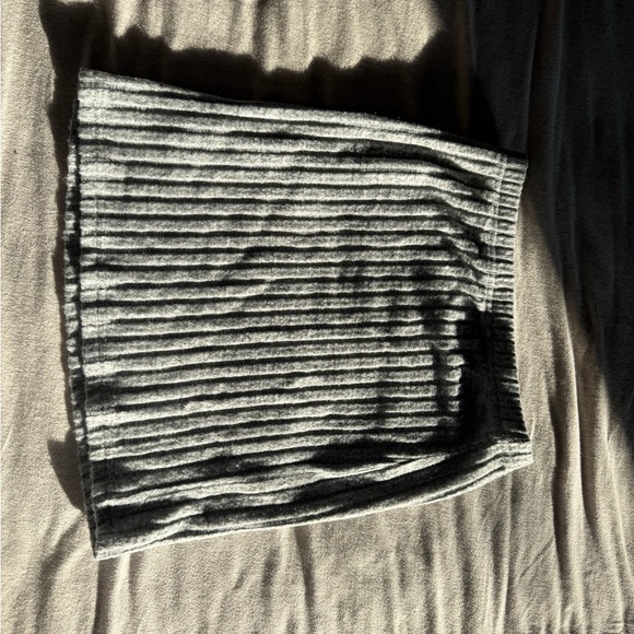 Gray Mini Skirt Set Ribbed - Picture 7 of 9